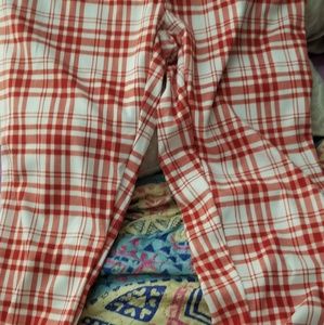 Paulino red & ivory joggers